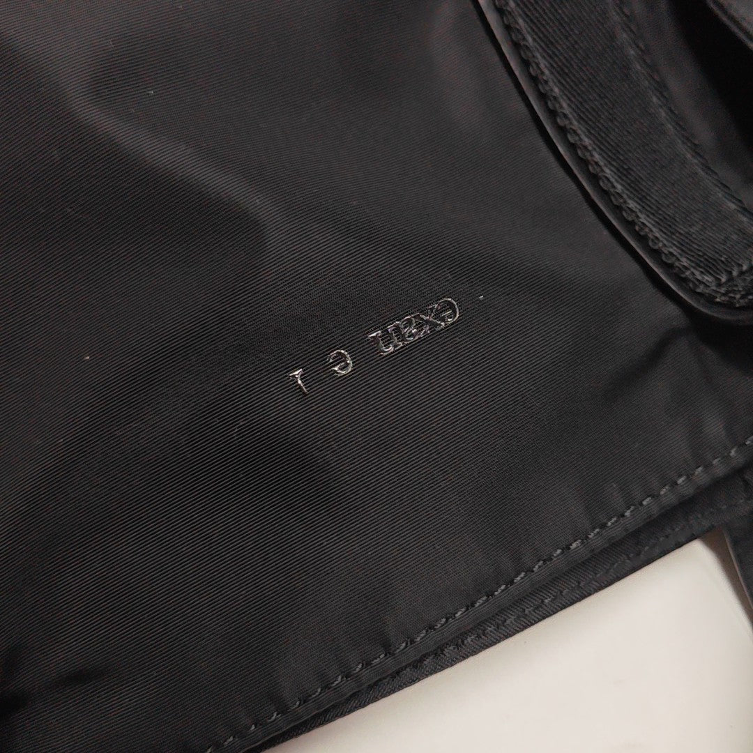 Nylon Top Handle Bag Black