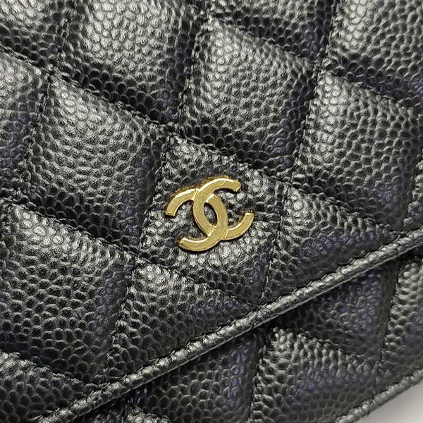 WOC Quilted Grained Calfskin Black