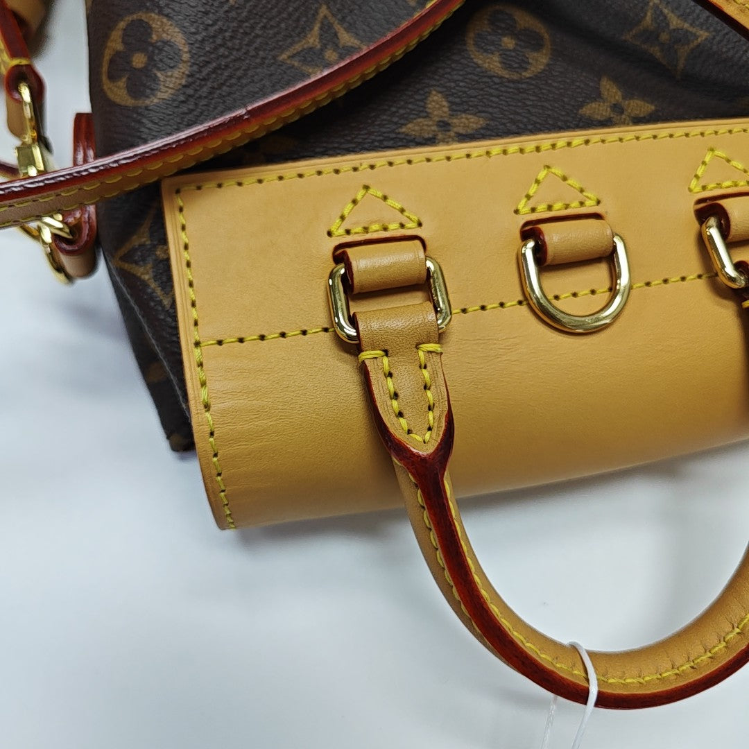 SOHO Mini Monogram Coated Canvas Brown