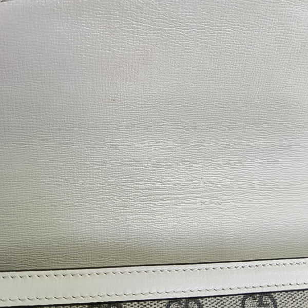 Horsebit 1955 Small Monogram Coated Canvas Beige