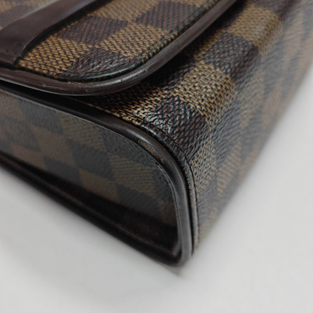 TRIBECA Damier Ebene Coated Canvas Brown