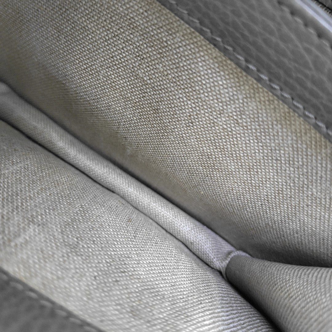 Interlocking G Small Calfskin Gray