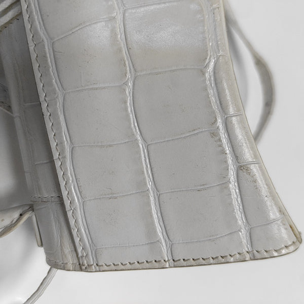Hourglass Mini Calfskin White