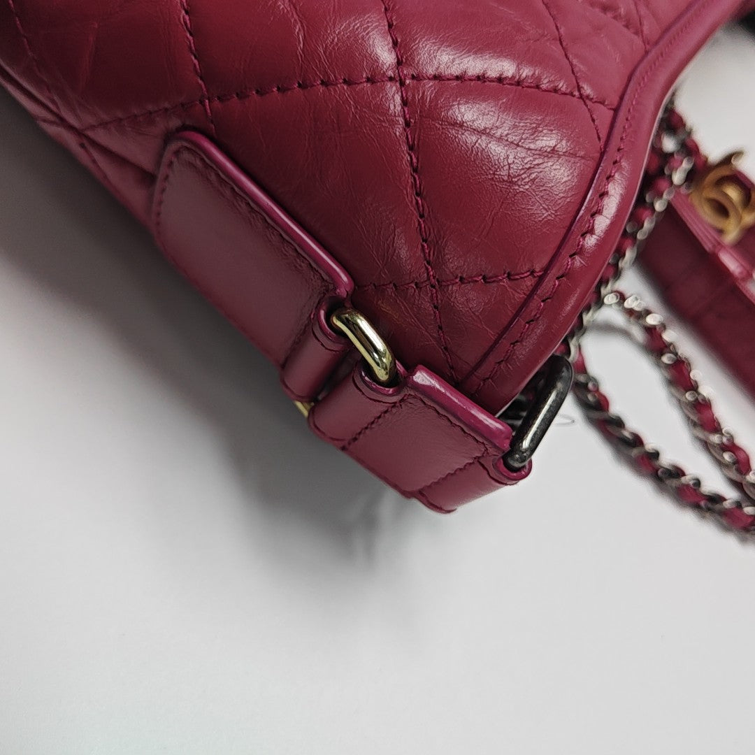 GABRIELLE Medium Quilted Calfskin Red
