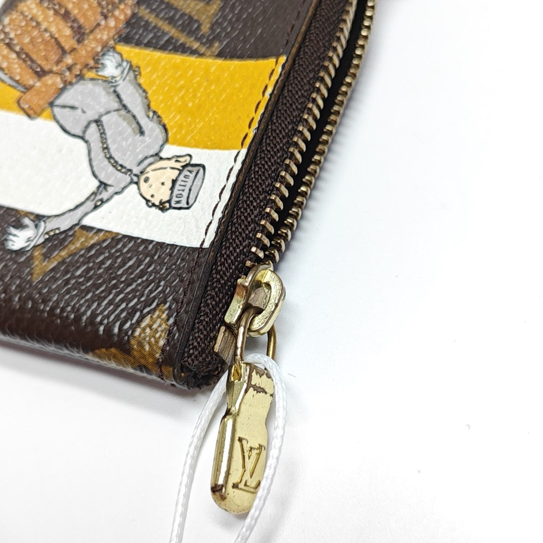 Monogram Coated Canvas Key Pouch Brown