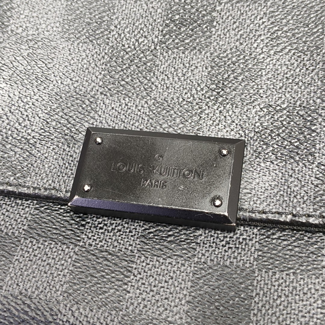 DISTRICT PM Damier Graphite Coated Canvas Gray