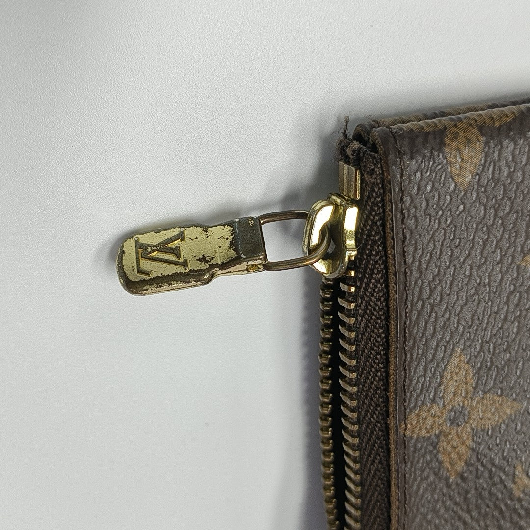 Monogram Coated Canvas Key Pouch Brown