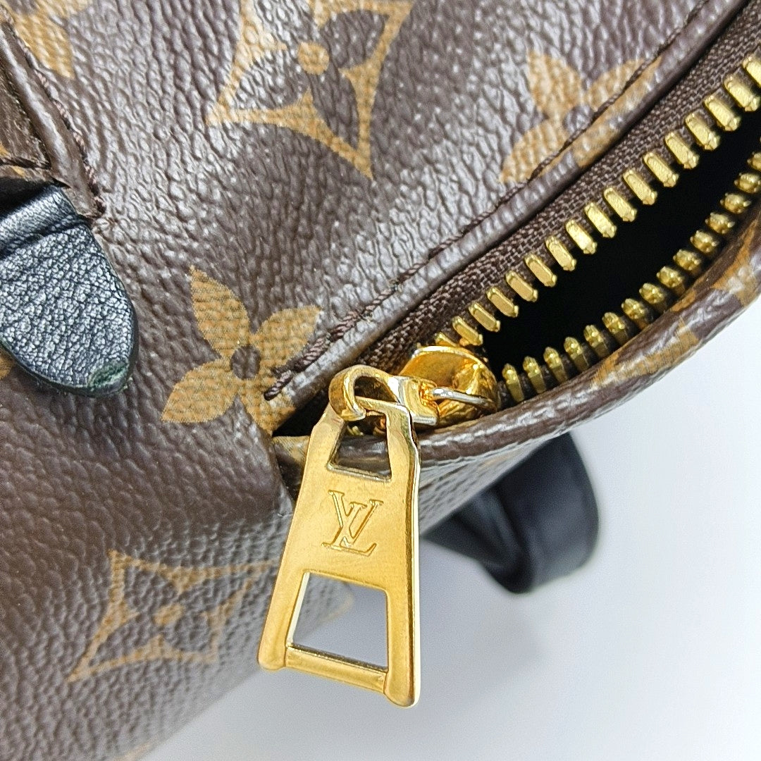 Authenticated pre-owned  PALM SPRINGS PM Monogram Coated Canvas Brown - Backpack at Looply