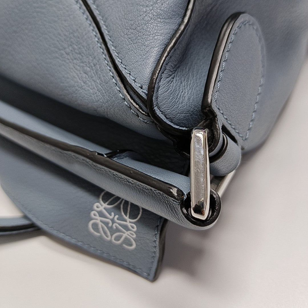 Authenticated pre-owned  Puzzle Small Calfskin Blue - Shoulder Bag at Looply