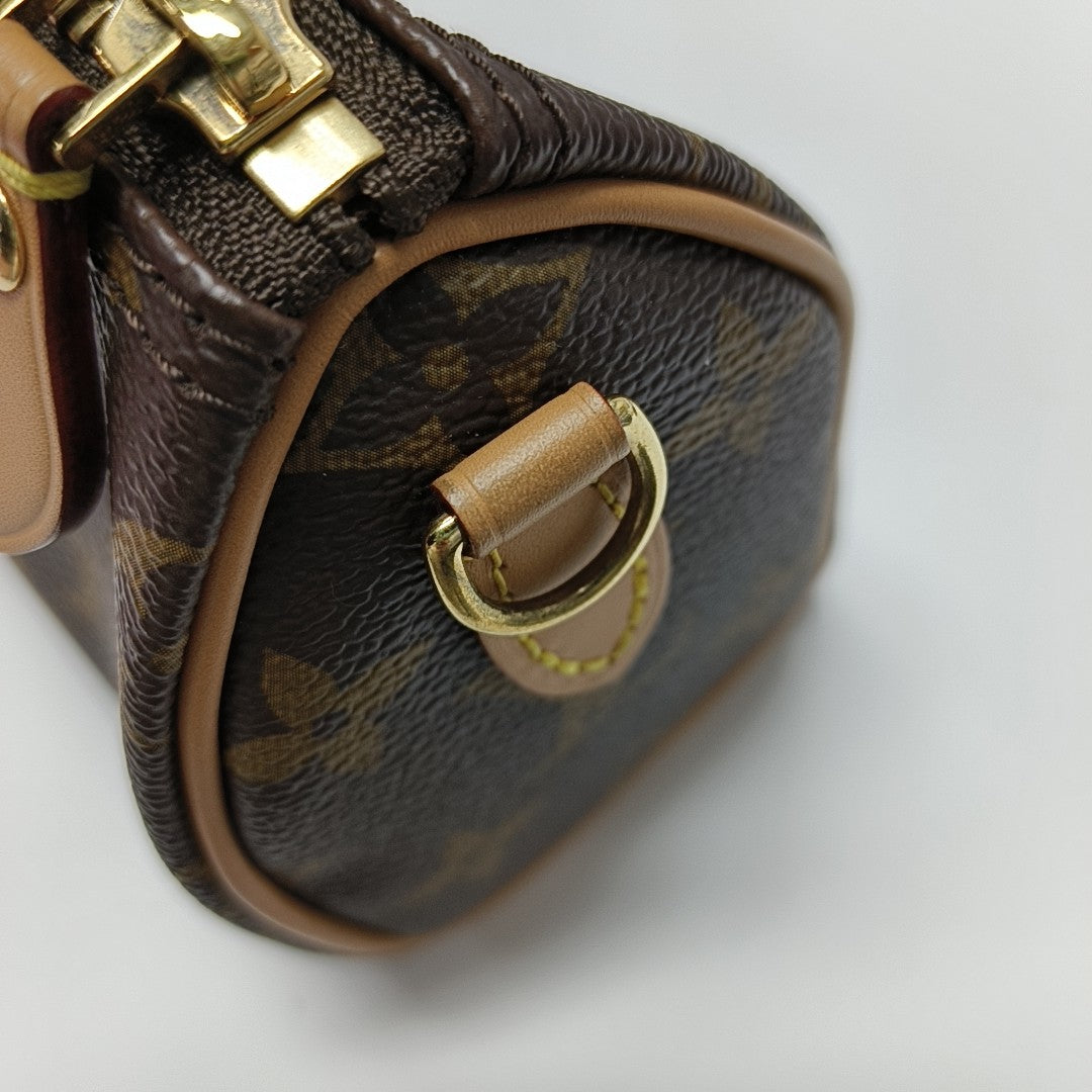 SPEEDY Nano Monogram Coated Canvas Brown