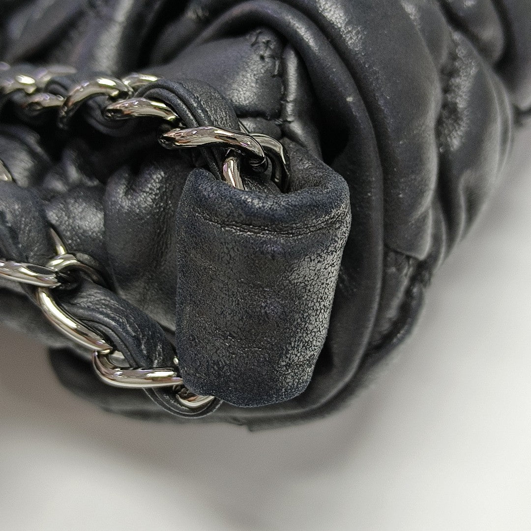 Quilted Calfskin Shoulder Bag Black
