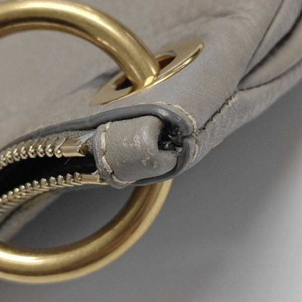 Calfskin Top Handle Bag Gray