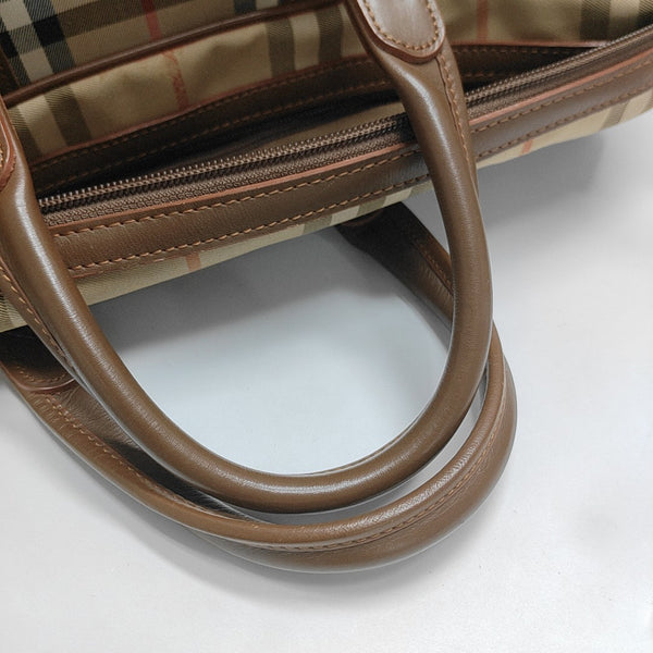 Canvas Top Handle Bag Brown