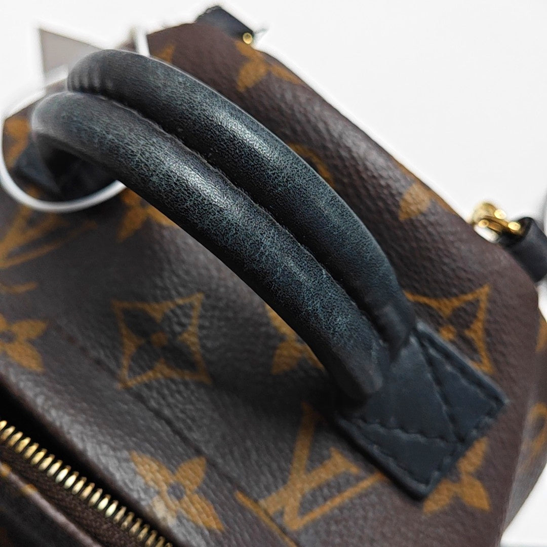 PALM SPRINGS Mini Monogram Coated Canvas Brown