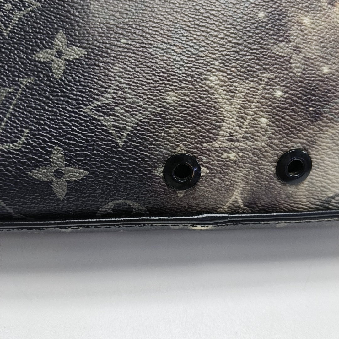 ALPHA Monogram Coated Canvas Gray