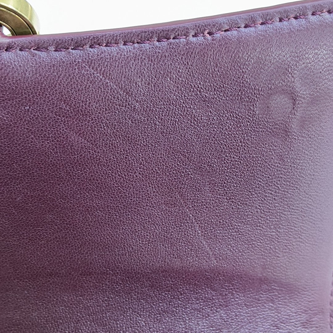 Hourglass Wallet On Chain Mini Calfskin Red