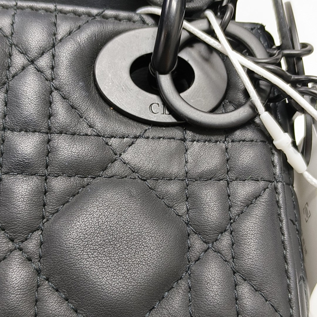Lady Dior Mini Cannage Lambskin Black