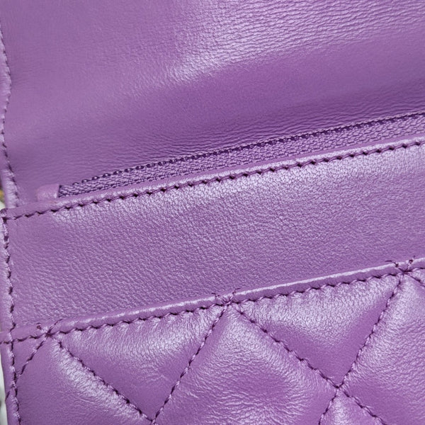 KELLY Quilted Calfskin Purple