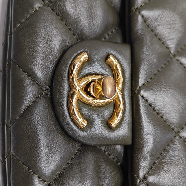 CLASSIC FLAP Mini Quilted Lambskin Green