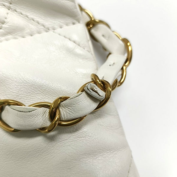 CHANEL 22 Small Quilted Calfskin White