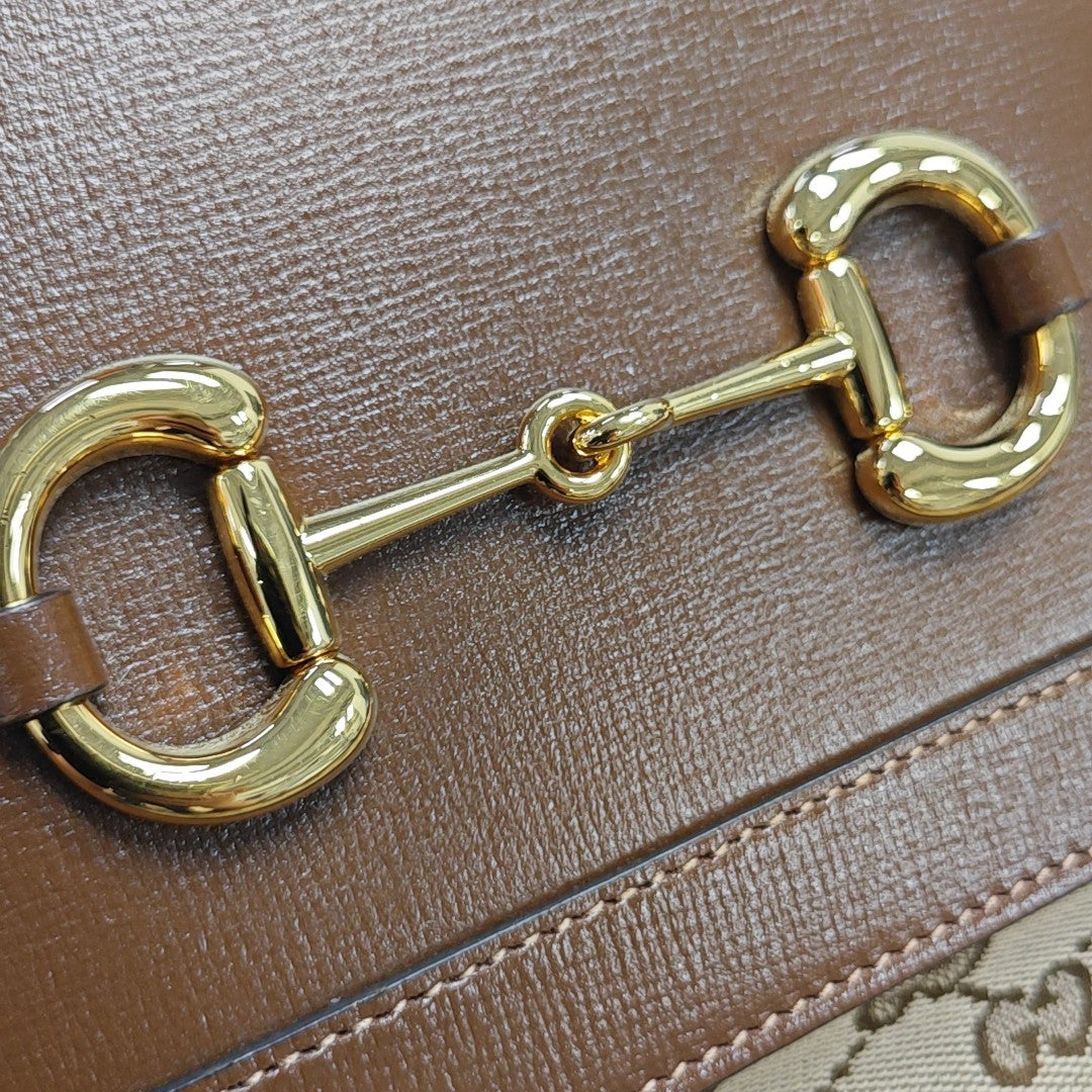 Horsebit 1955 Small Monogram Calfskin Brown