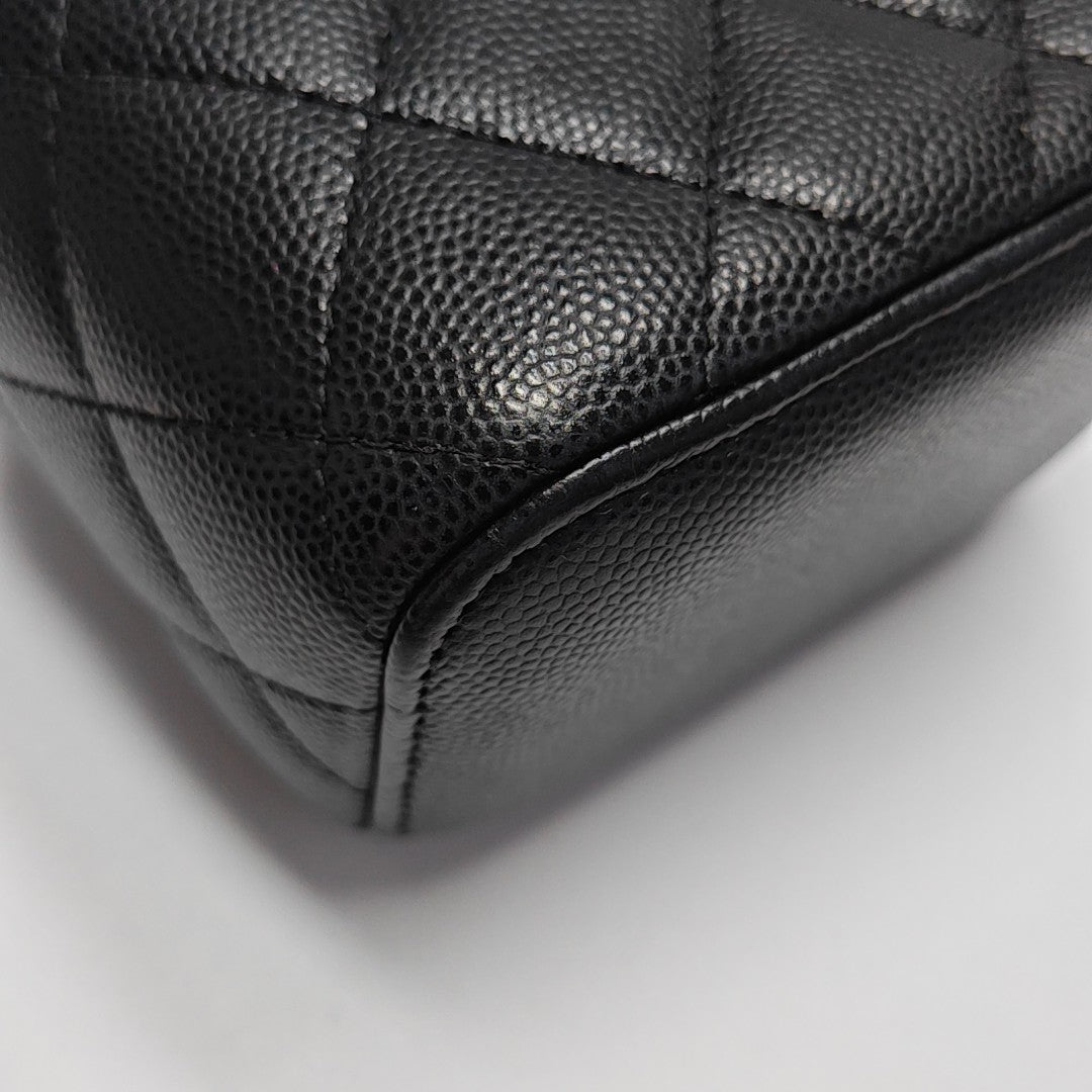 VANITY CASE Mini Quilted Grained Calfskin Black