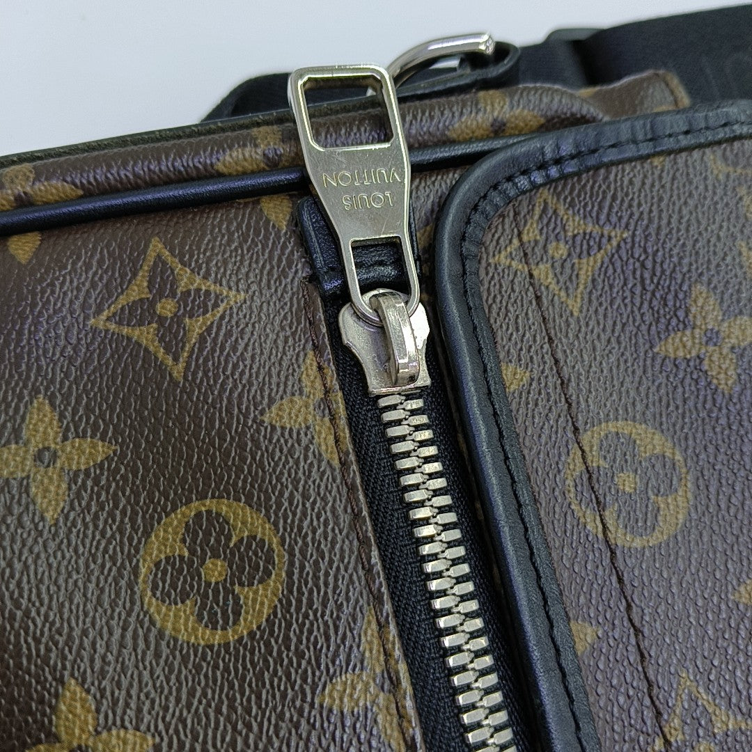 Monogram Coated Canvas Shoulder Bag Brown