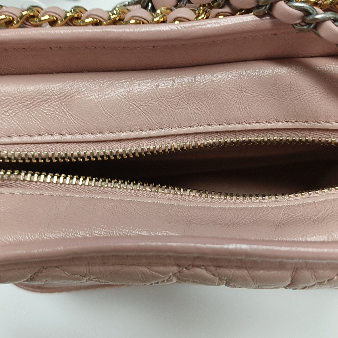 GABRIELLE Small Quilted Calfskin Pink