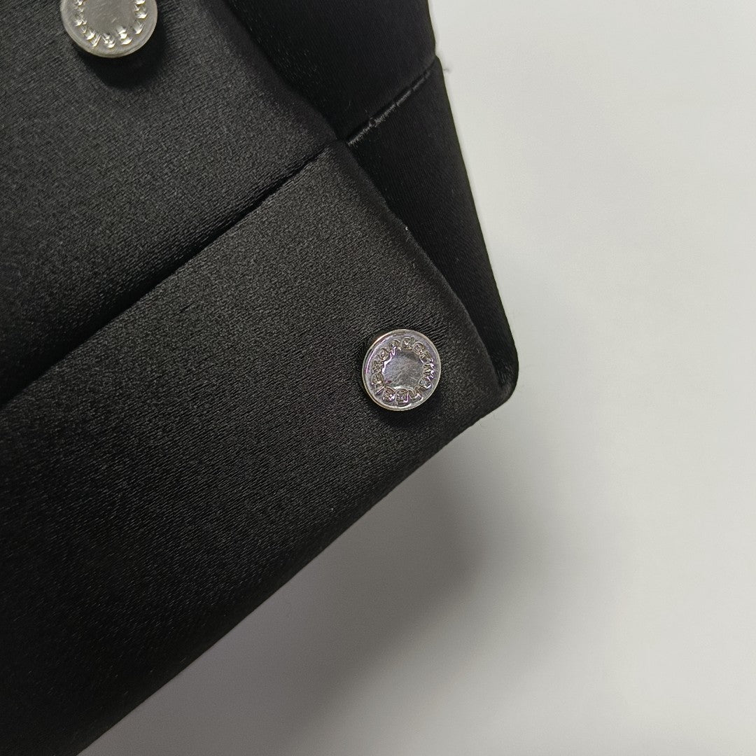 Fabric Top Handle Bag Black