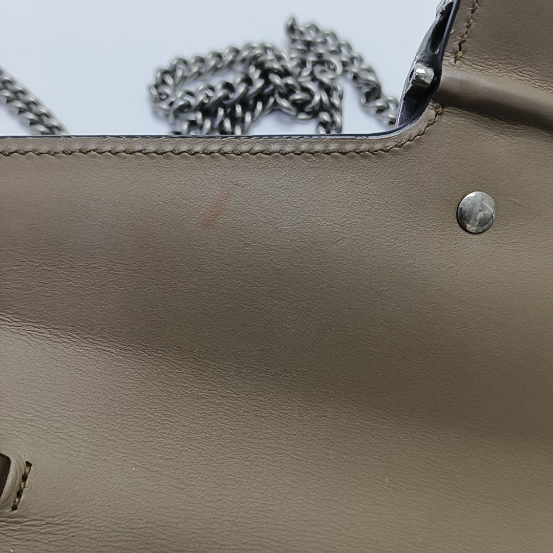 Dionysus Mini Monogram Coated Canvas Beige