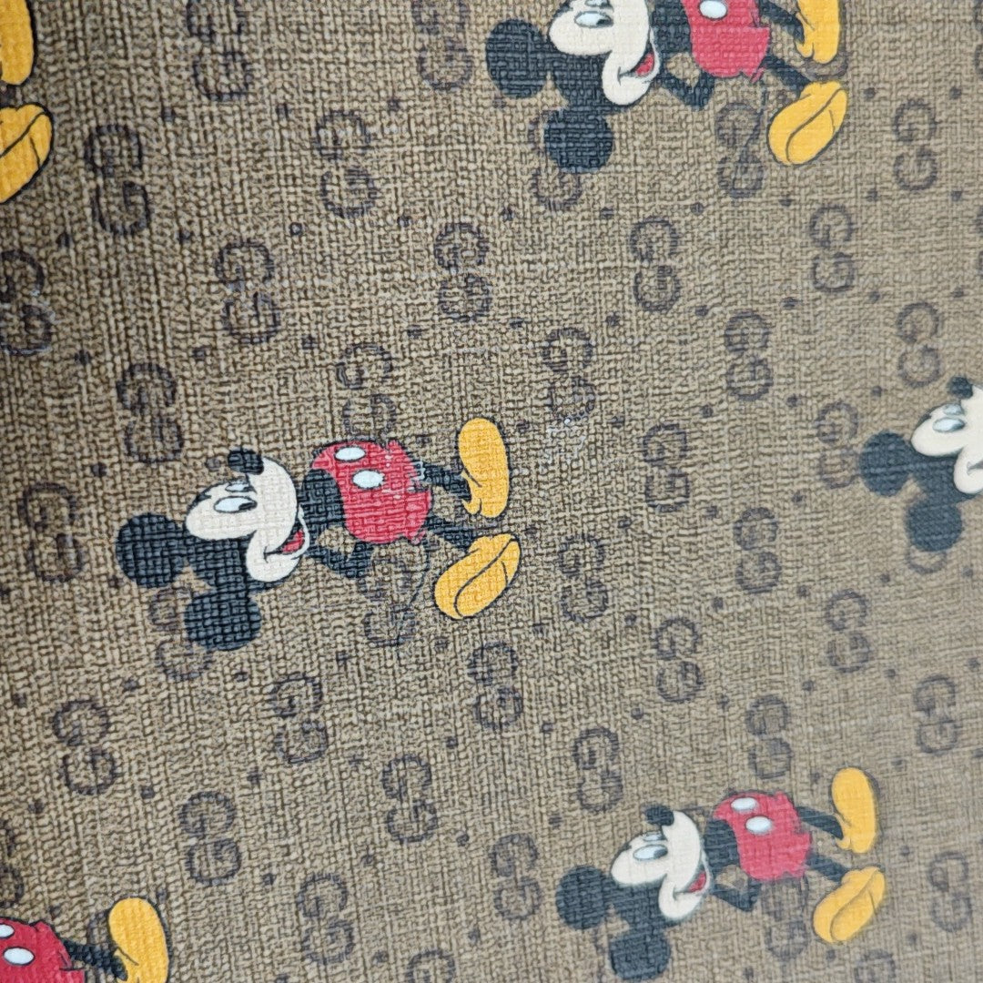 Disney X Gucci Small Monogram Coated Canvas Brown