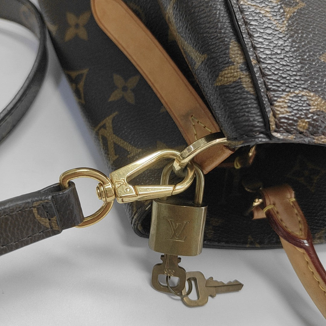 MONTAIGNE Monogram Coated Canvas Brown