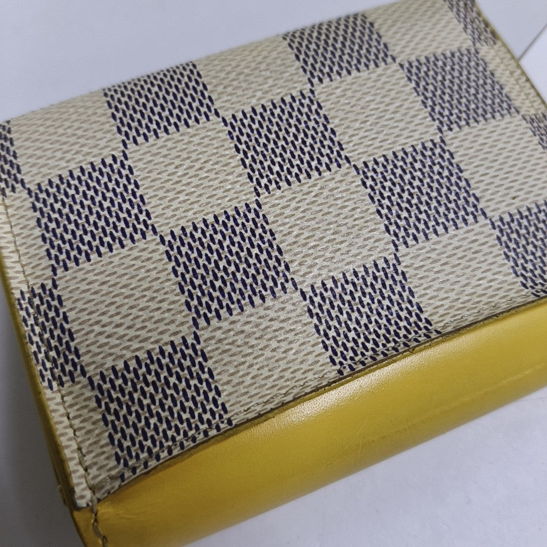 ZOE Damier Azur Coated Canvas White Wallet