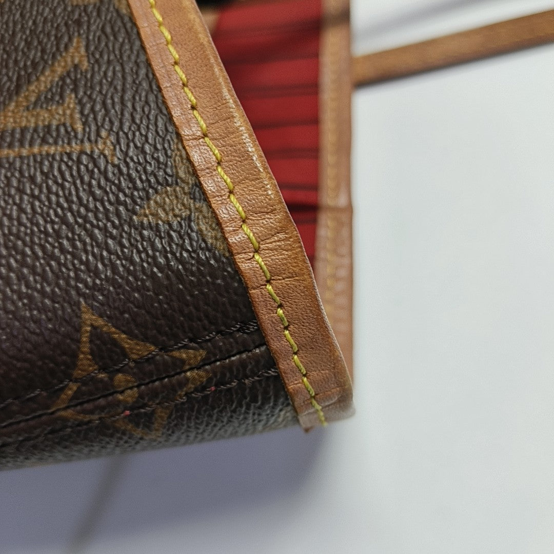 NEVERFULL MM Monogram Coated Canvas Brown