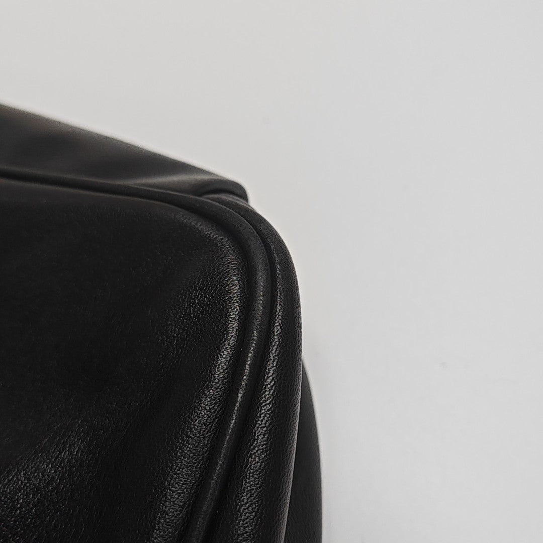 Calfskin Top Handle Bag Brown