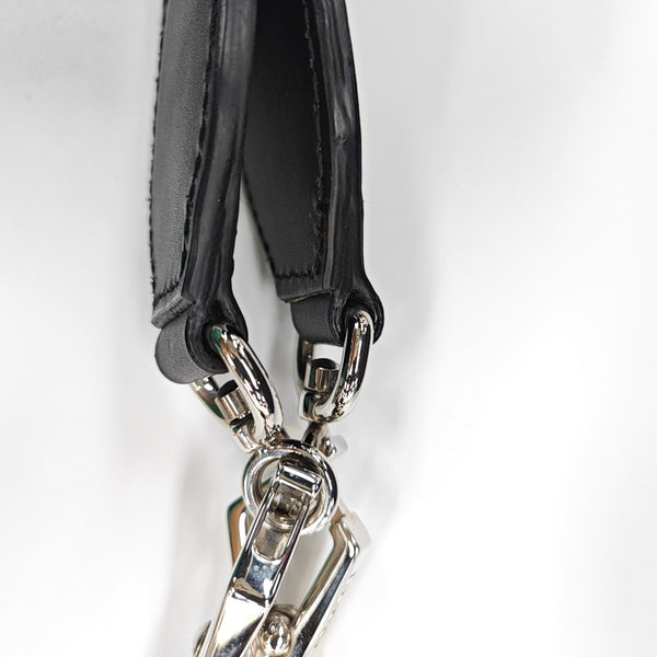 Monogram Coated Canvas Shoulder Bag Black