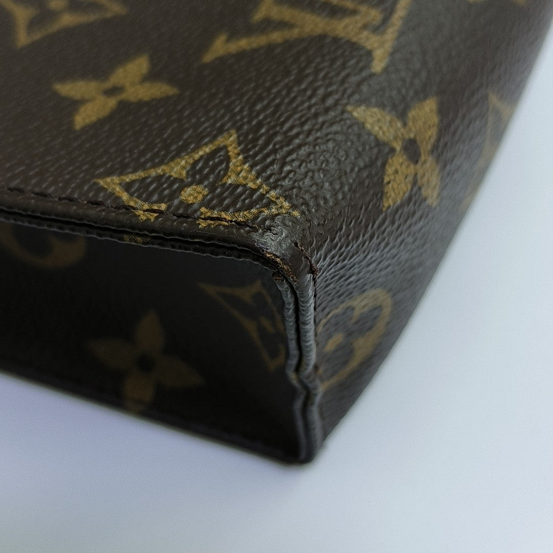 TOILET POCKET 26 Monogram Coated Canvas Brown
