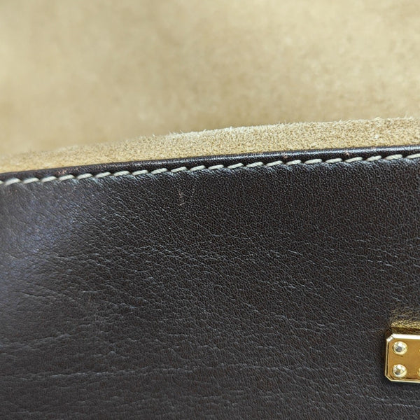 Suede Tote Bag Brown