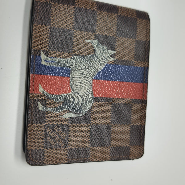 Damier Ebene Coated Canvas Wallet Brown