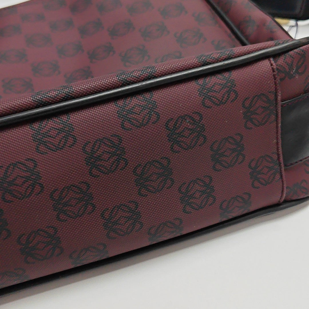 Coated Canvas Shoulder Bag Red