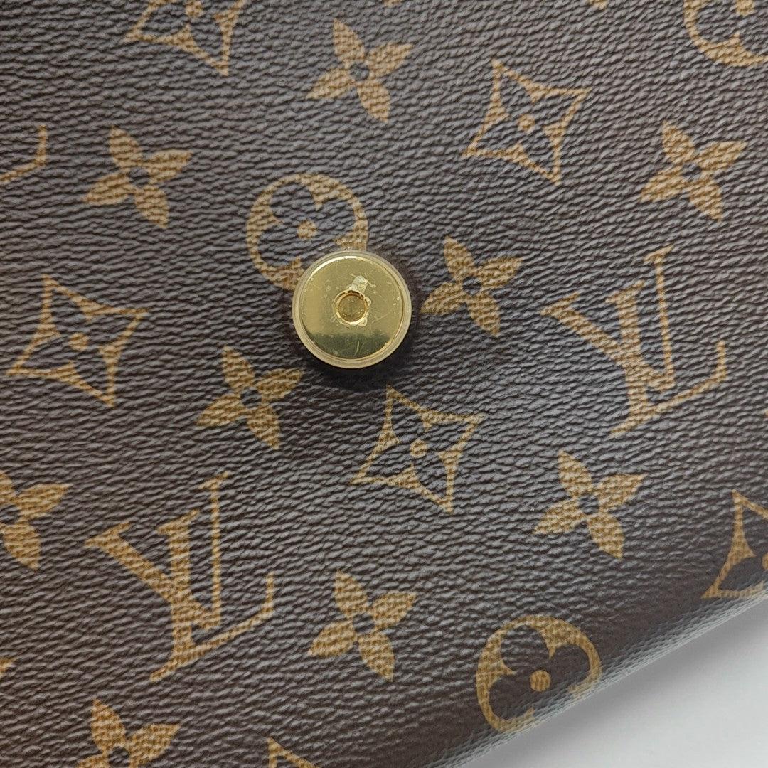LOCKY BB Monogram Coated Canvas Brown