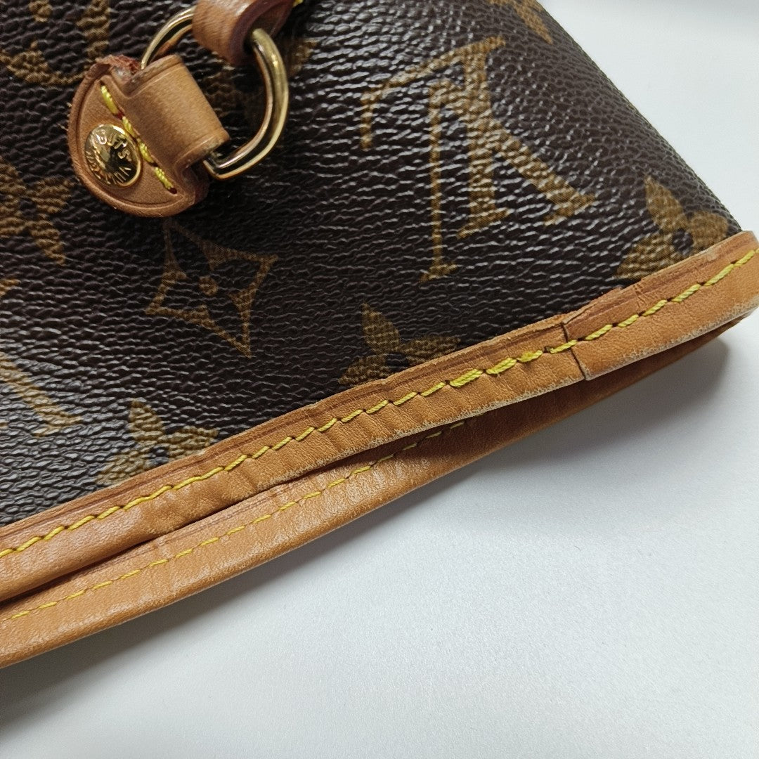 NEVERFULL MM Monogram Coated Canvas Brown