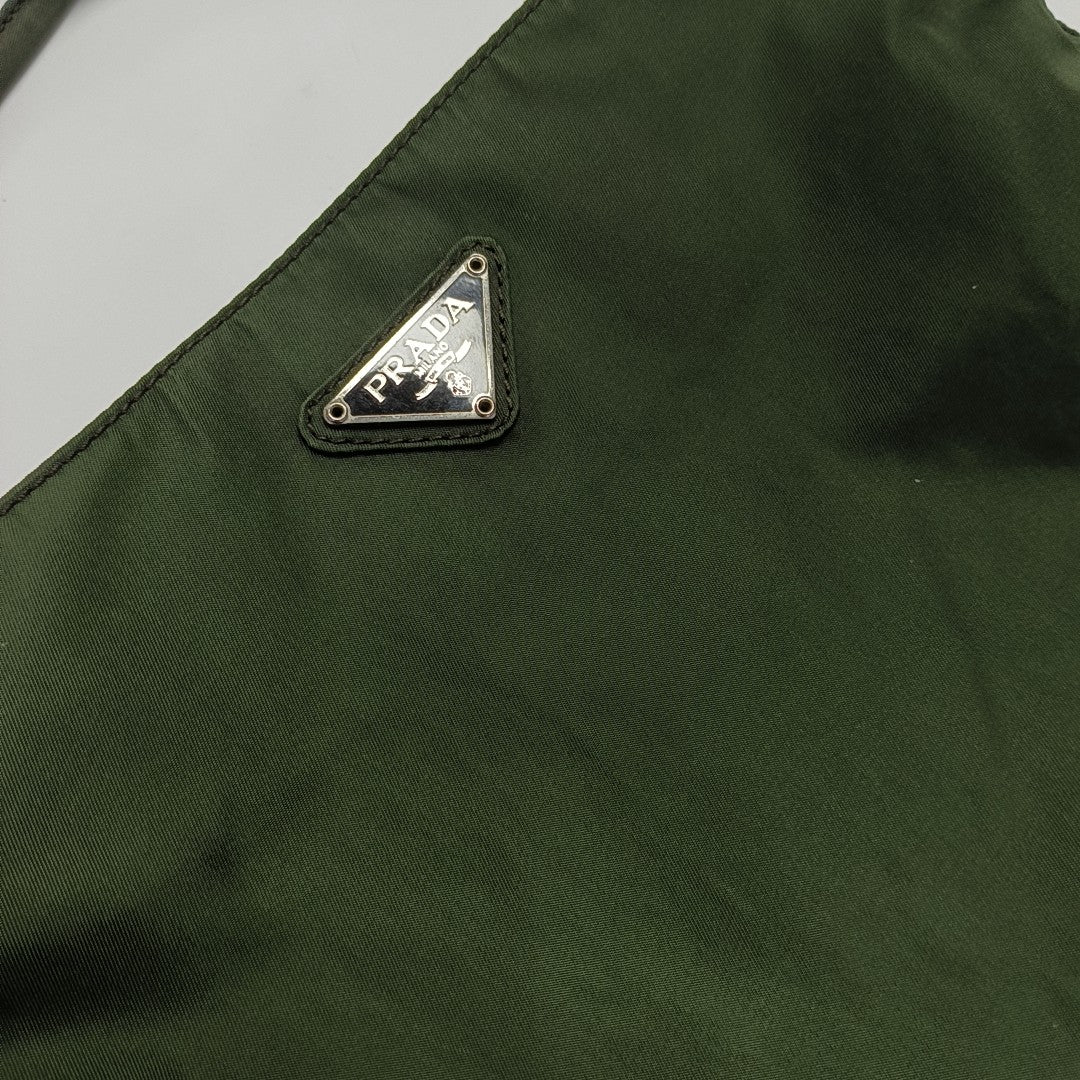 Nylon Top Handle Bag Green