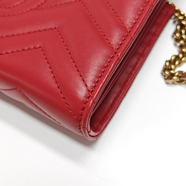 GG Marmont Mini Quilted Calfskin Red