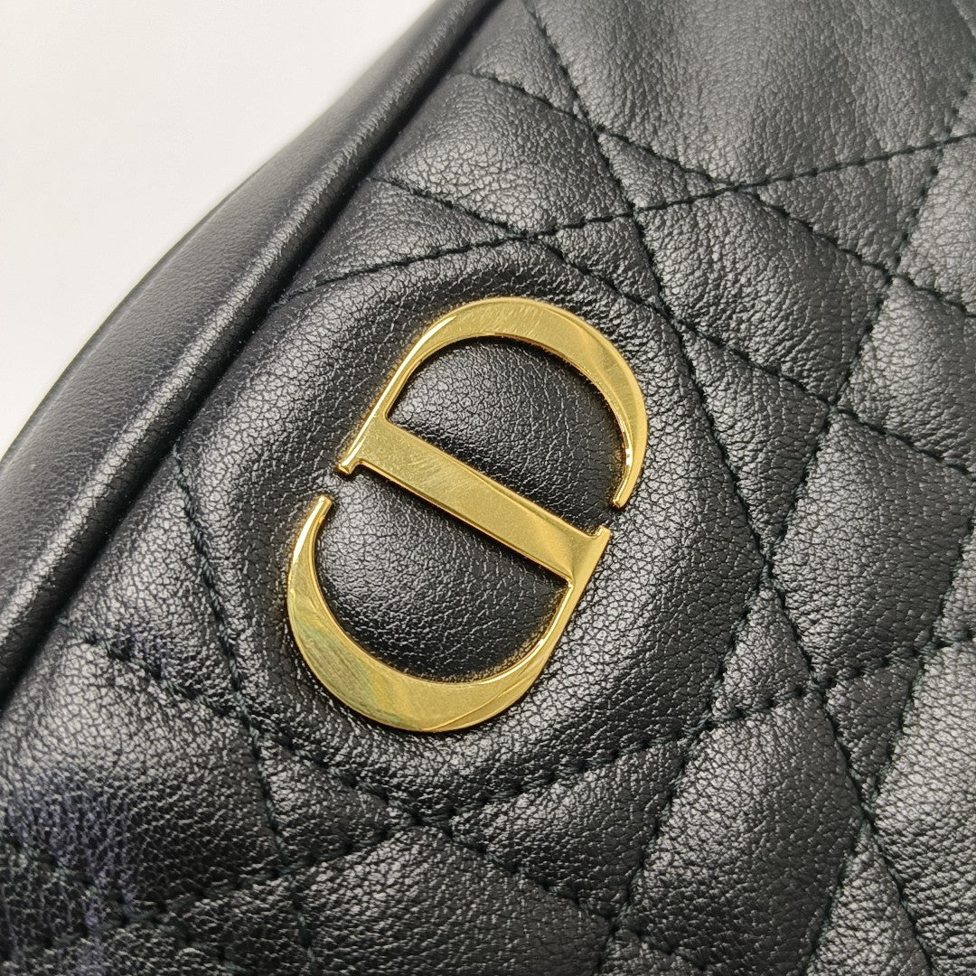 Dior Caro Small Cannage Calfskin Black