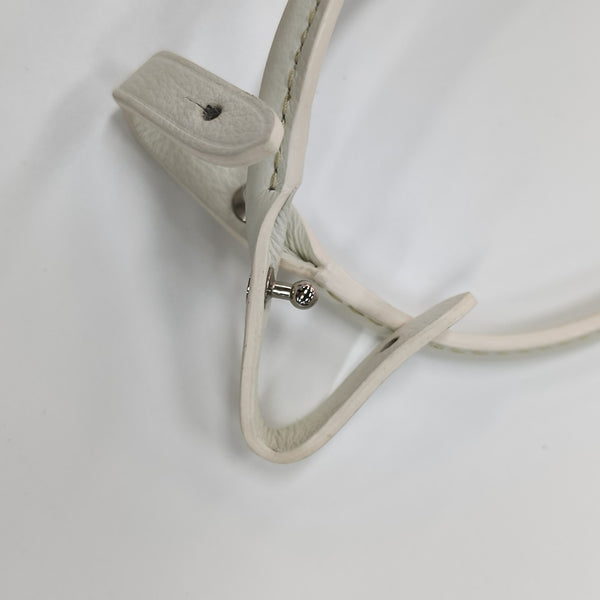 Coated Canvas Shoulder Bag Mini White