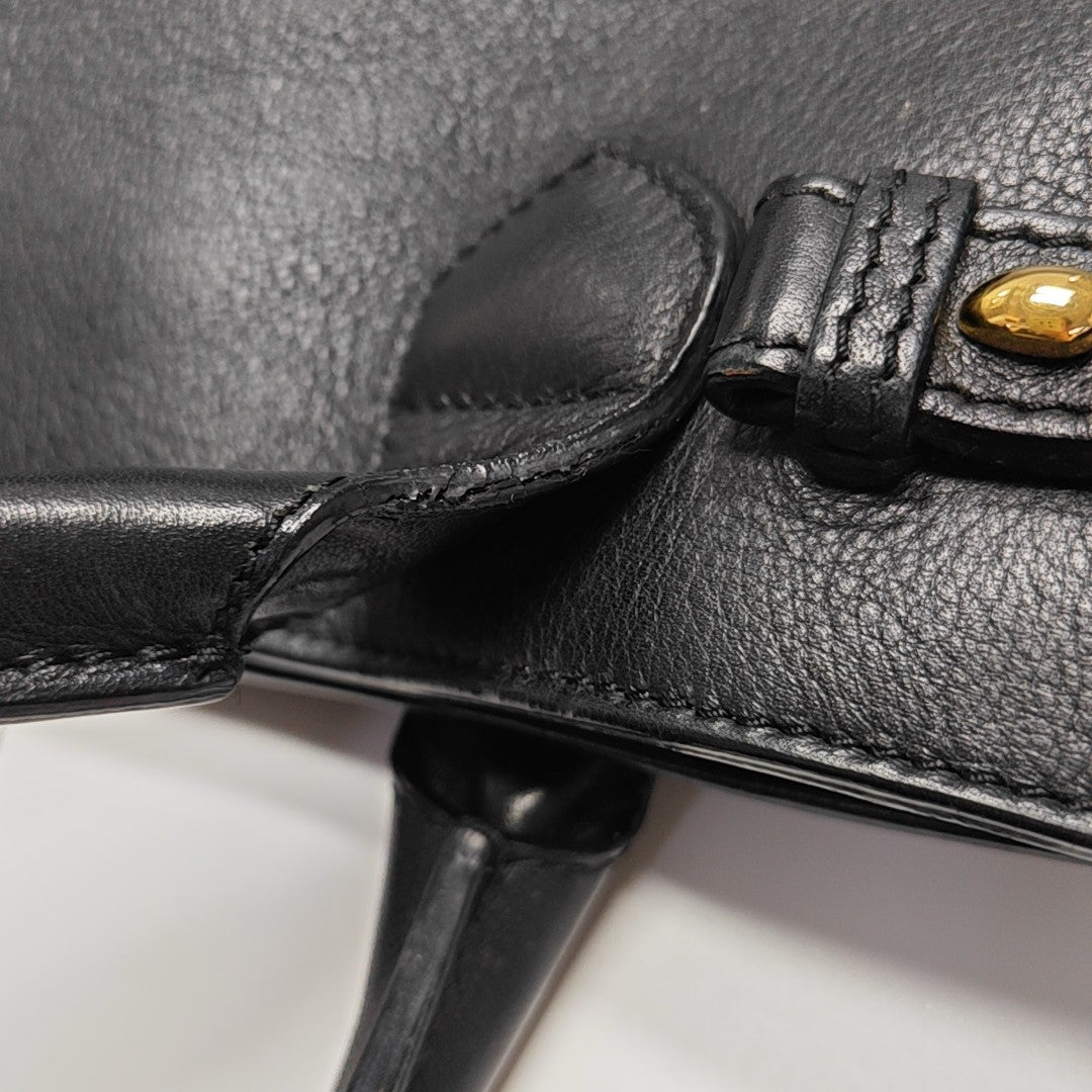 The Banner Small Calfskin Black