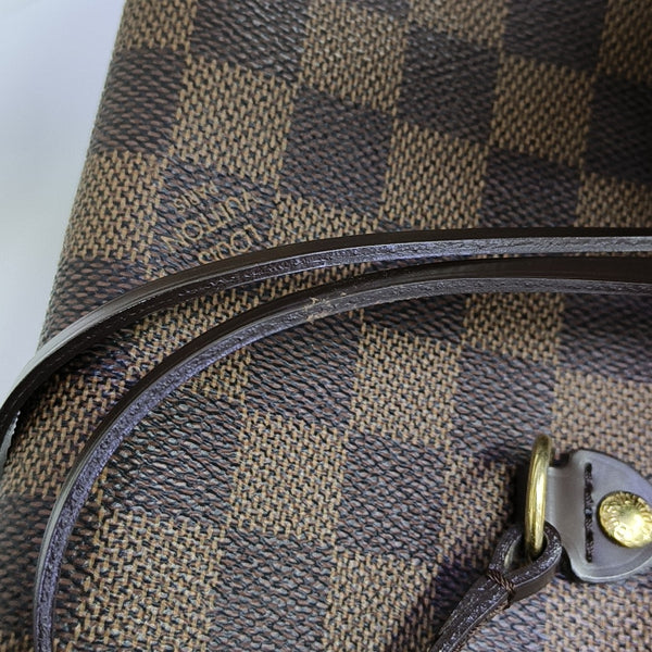 NEVERFULL GM Damier Ebene Coated Canvas Brown
