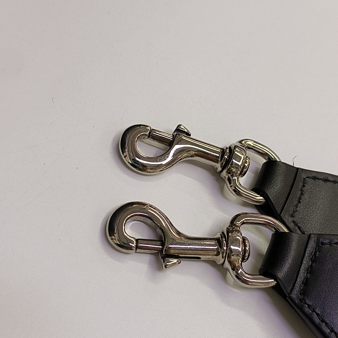 Monogram Calfskin Shoulder Bag Black
