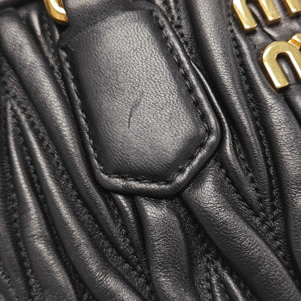 Arcadie Matelassé Small Quilted Lambskin Black